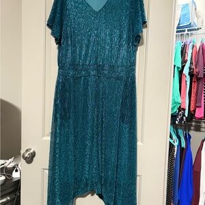 Lane Bryant Teal Sparkle Dress